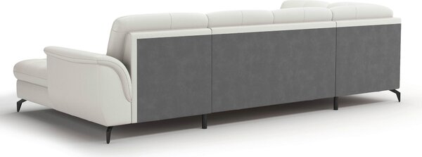 SEDACÍ SOUPRAVA, textil, kůže, bílá Sit & More - Sedací soupravy, Online Only