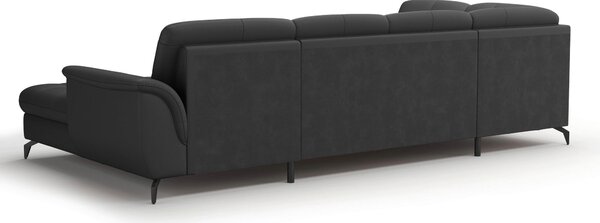 SEDACÍ SOUPRAVA, textil, kůže, černá Sit & More - Sedací soupravy, Online Only