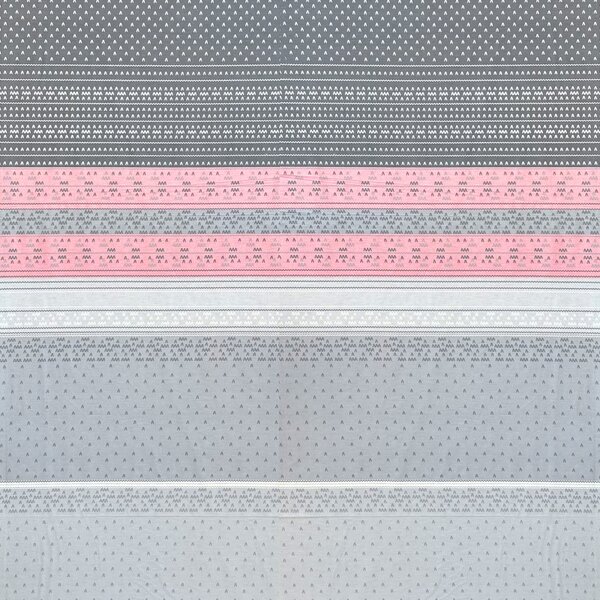 Ervi bavlna š.240 cm - šedé a růžové vzorování č.9488-3, metráž