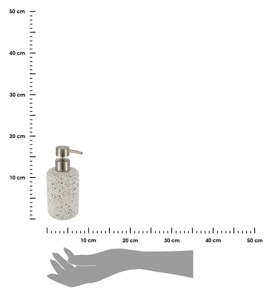 Dávkovač mýdla Terrazzo, vícebarevná/s prvky v barvě nerez, 220 ml