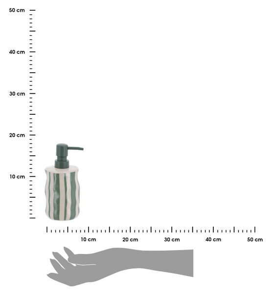 Dávkovač mýdla Nola, kombinace barev/se zelenými prvky, 350 ml