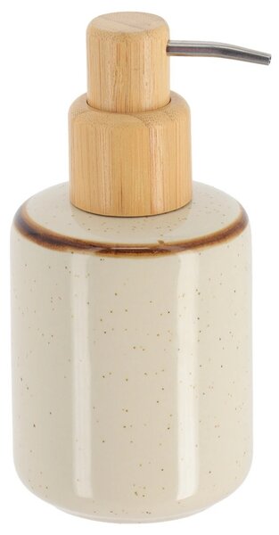 Dávkovač mýdla Elva, béžová/s dřevěnými prvky, 300 ml
