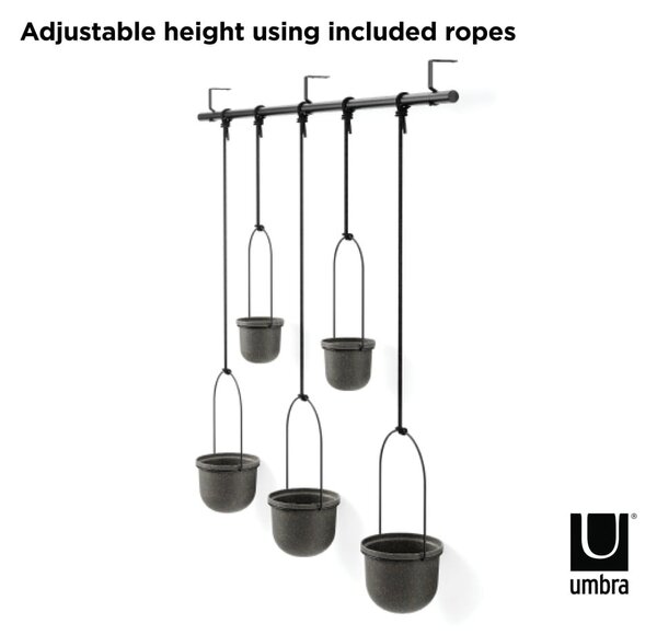 Plastové obaly na květináče v sadě 5 ks na bylinky/závěsné ø 7,5 cm Triflora – Umbra