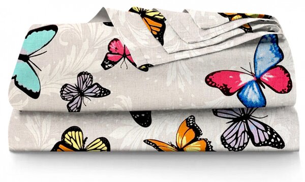 Ervi bavlněné prostěradlo - barevné motýlcí