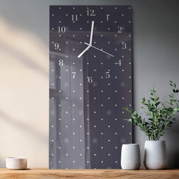 Skleněné hodiny vertikální Vzor zsppb-30x60-00079496
