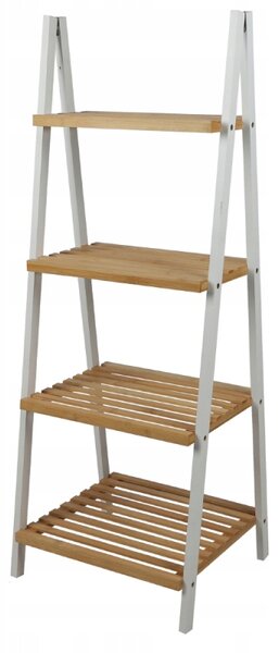 Regál DOCHTMANN bambus 40 cm x 109 cm x 30 cm bílý