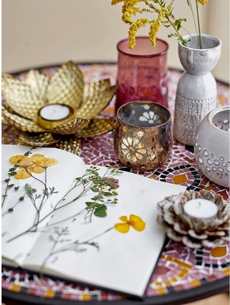 Bílá váza z kameniny Bloomingville Geometric