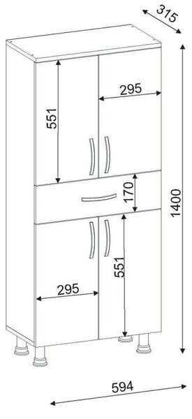 Kalune Design Koupelnová skříňka Arizona bílá