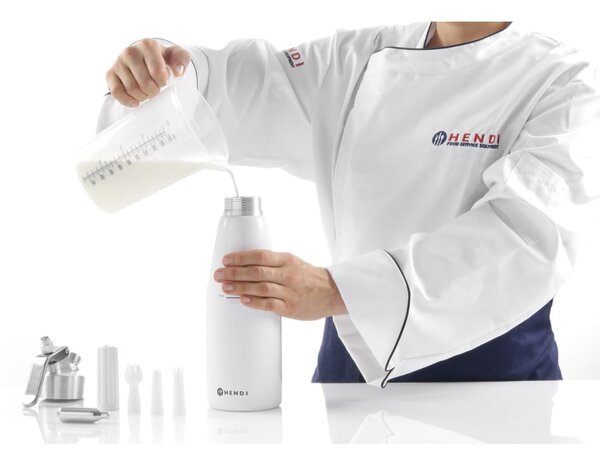 Černá hliníková šlehačková láhev Hendi Kitchen Line, 500 ml