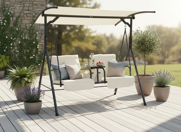 Zahradní houpačka PREMIUM béžová KRE6779