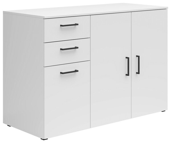 KOMODA, bílá, 120/83/52 cm Carryhome - Široké komody
