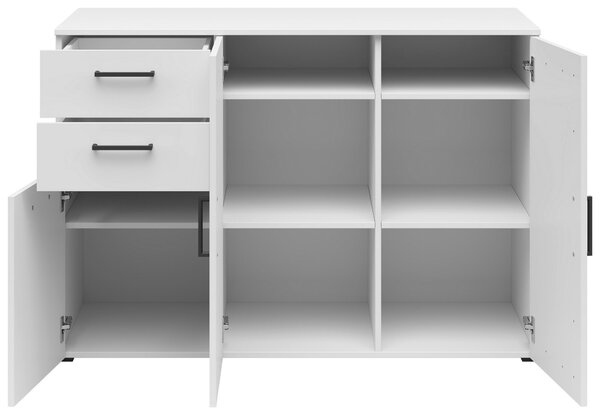 KOMODA, bílá, 120/83/52 cm Carryhome - Široké komody