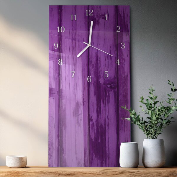 Skleněné hodiny vertikální Dřevo zsppb-30x60-00085008