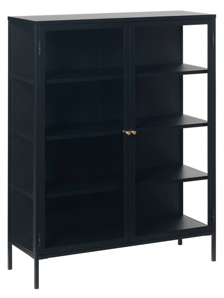 Černá kovová vitrína 110x140 cm Carmel – Unique Furniture