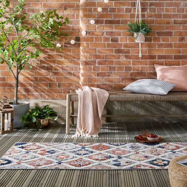 Šedý venkovní koberec běhoun 230x80 cm Flora - Flair Rugs