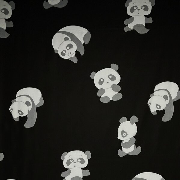 Ervi bavlna š.240 Pandy na černém metráž