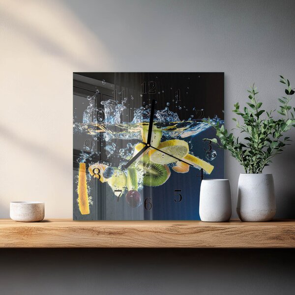 Skleněné hodiny na stěnu Ovoce zskc-30x30-00178667