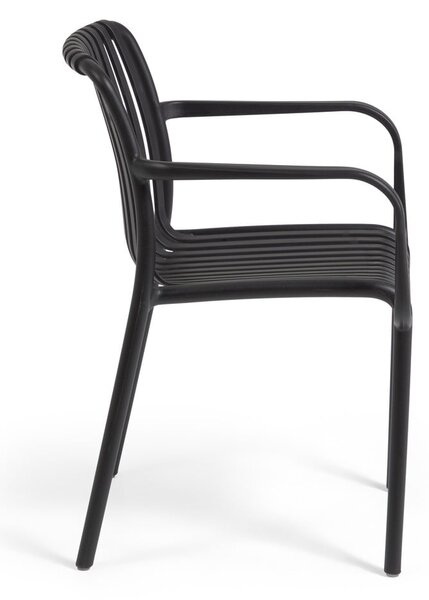 Černá zahradní židle Kave Home Isabellini