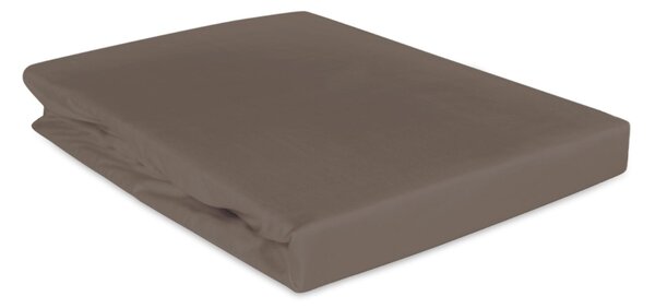 SATÉNOVÉ PROSTĚRADLO S GUMOU 90X200 CM TMAVĚHNĚDÁ