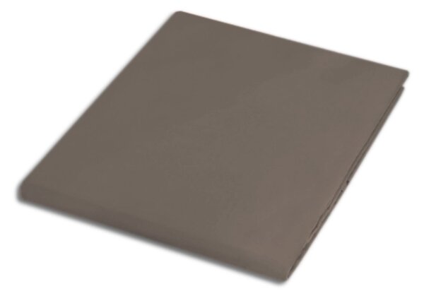 SATÉNOVÉ PROSTĚRADLO BEZ GUMY 200X220 CM TMAVĚHNĚDÁ