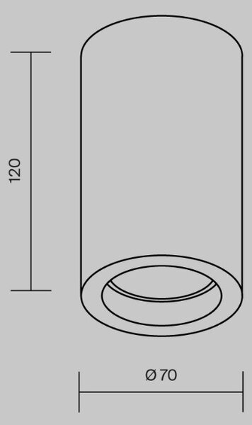 Maytoni Designové stropní svítidlo BASIC TEXTURE, ø 70 mm, GU10 Barva: Černá