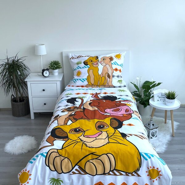 Bavlněné dětské povlečení na jednolůžko 140x200 cm Lion King Africa – Jerry Fabrics