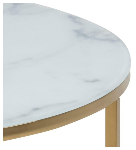 Bílý kulatý konferenční stolek ø 80 cm Alisma - Actona