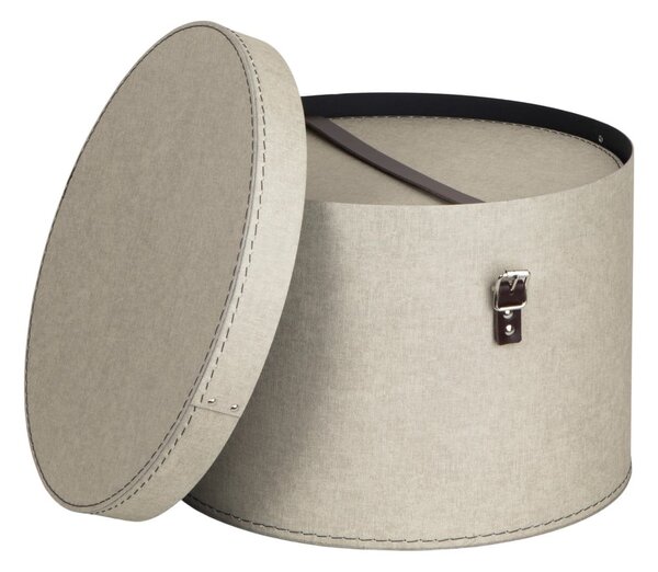 Béžové kartonové úložné boxy v sadě 2 ks s víkem ø 37,5x25 cm Rut Canvas Paper Laminate – Bigso