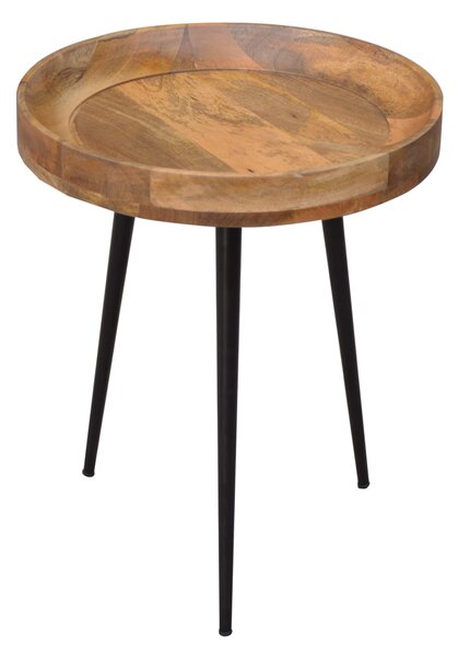 Přírodní mangový odkládací stolek Punaro, 45 cm