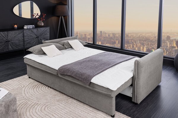 Rozkládací pohovka APARTMENT 3M 215 CM šedá manšestr