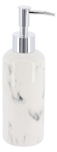 Dávkovač mýdla Nardi Marble, bílá/s chromovými prvky, 260 ml