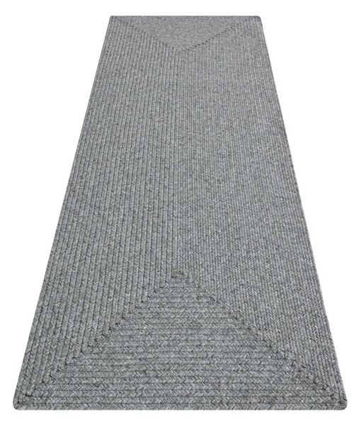 Šedý venkovní koberec běhoun 200x80 cm - NORTHRUGS