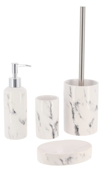 Dávkovač mýdla Nardi Marble, bílá/s chromovými prvky, 260 ml