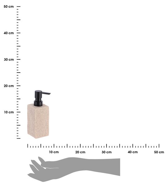 Dávkovač mýdla Estiarte, písková/s černými prvky, 260 ml