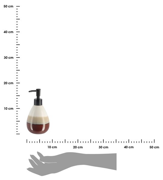 Dávkovač mýdla Tricolor, kombinace barev/s černými prvky, 370 ml