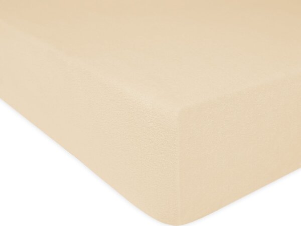 FROTÉ PROSTĚRADLO PREMIUM 90X200 CM SVĚTLEBÉŽOVÉ