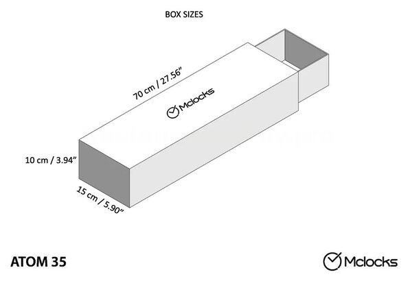 Mclocks Designové stolní hodiny AT315 Atom 35cm