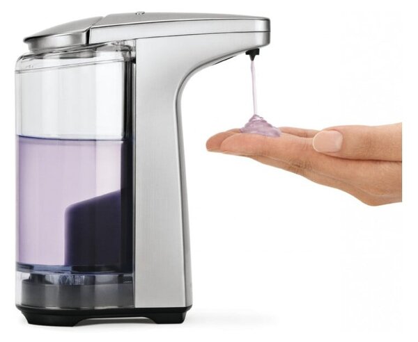 Šedý automatický kovový dávkovač mýdla 237 ml - simplehuman