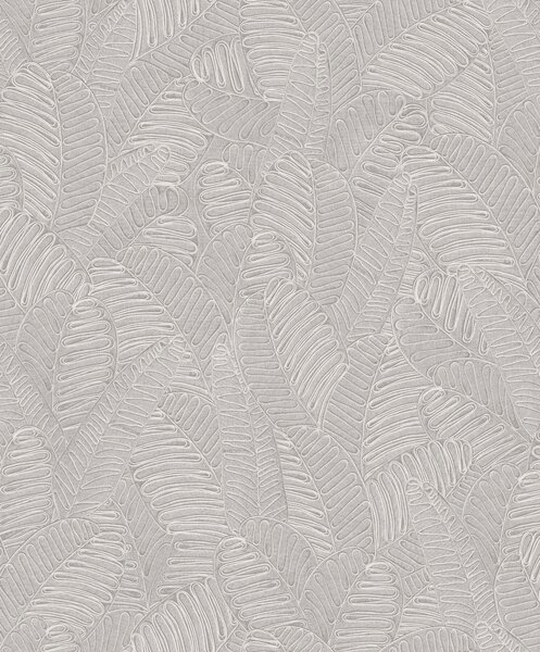 Šedo-béžová vliesová tapeta s listy, SPI103, Spirit of Nature, Khroma by Masureel