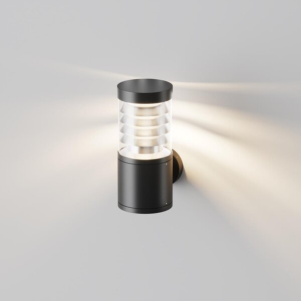 Maytoni Venkovní nástěnné LED svítidlo SPIR, 12W, v. 30 cm, CRI80, IP54