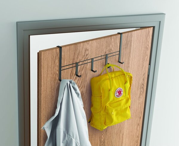 Černý kovový věšák na dveře 38 cm Lava – Metaltex