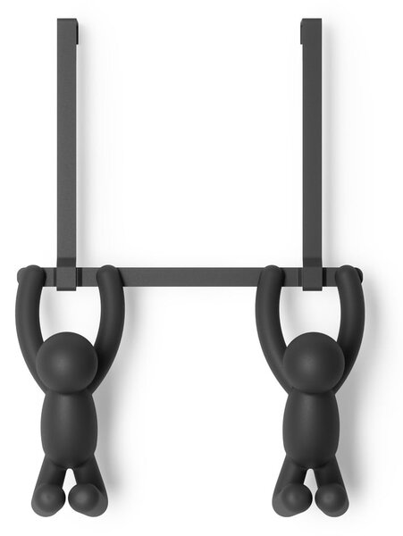Černý plastový věšák na dveře 22 cm Buddy – Umbra