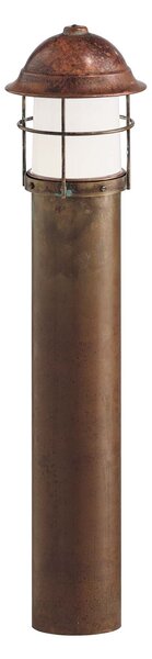 Il Fanale 245.43.ORB Garden, venkovní sloupkové svítidlo z mosazi a mědi, 1x57W E27, výška 66cm, IP44