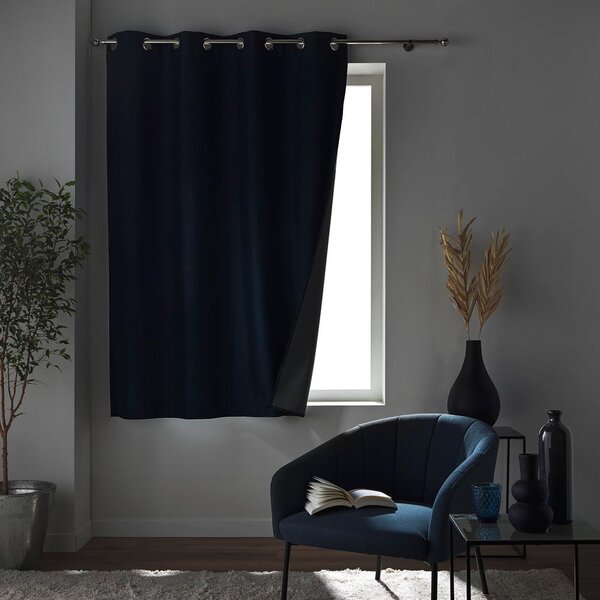 Tmavě modrý zatemňovací závěs 140x180 cm Crepuscule – douceur d'intérieur