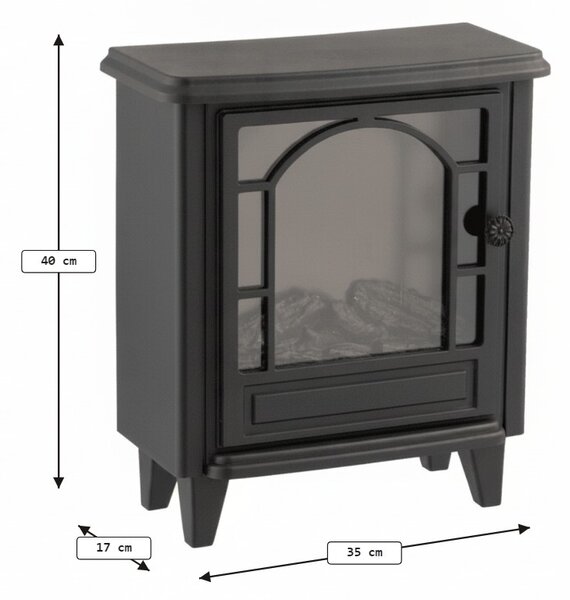 LED dekorace krb COZY WARM 40x35 cm, černý