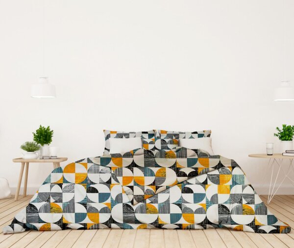 Ervi bavlněné KREPOVÉ povlečení - geometrický vzor -26710-6