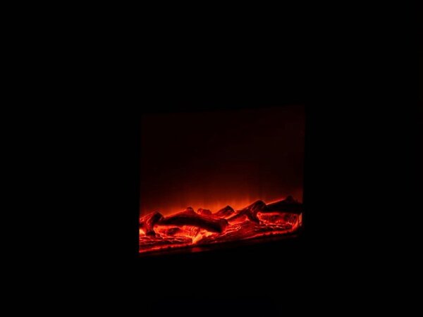 LED dekorace moderní krb COZY WARM 40x50 cm, černý