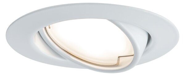 Paulmann 93413 LED base, bílá kulatá bodovka, 1x6,5W LED 3000K, prům. 9cm