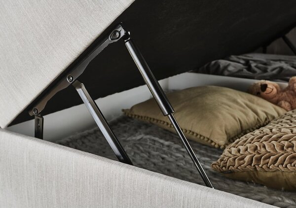 Světle šedá boxspring postel s úložným prostorem 160x200 cm Catania - Meise Möbel