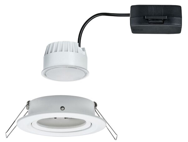 Paulmann 93448 LED Coin Nova round, kulatá bodovka v bílé úpravě, 1x6W LED 2700K, prům.8,4cm